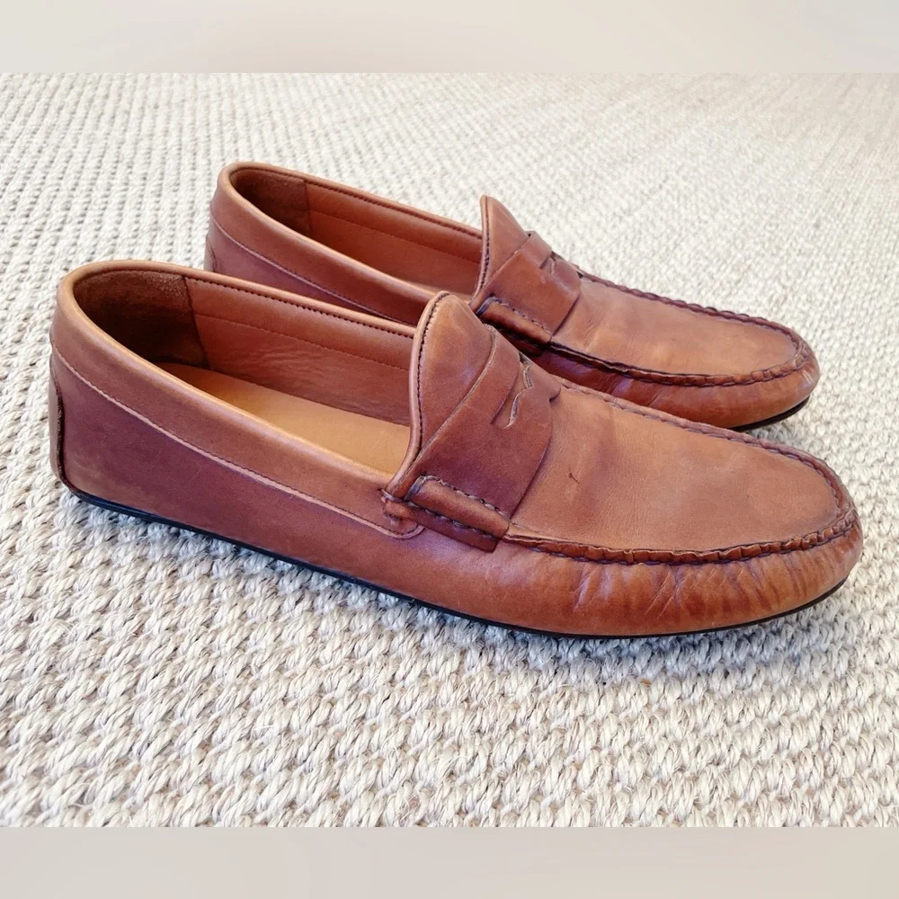 Allen Edmonds Super Sport Moc Toe Penny Loafer Datk Chili Leather Size 10.5 - Picture 11 of 11